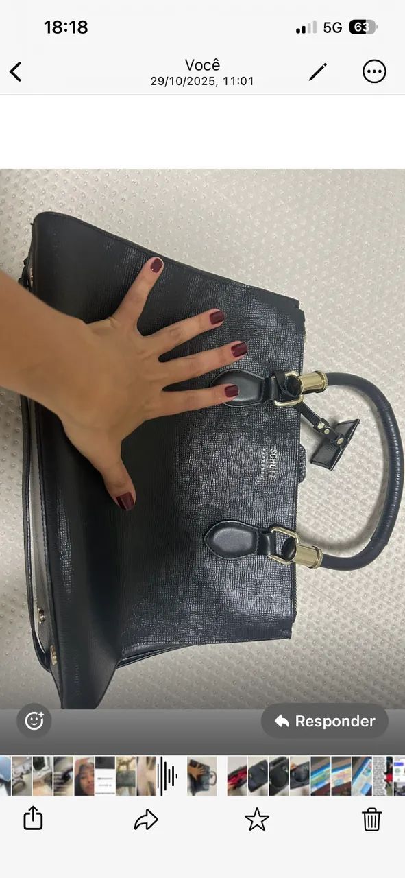 Bolsa Tote Grande New Lorena Preta - Foto 3