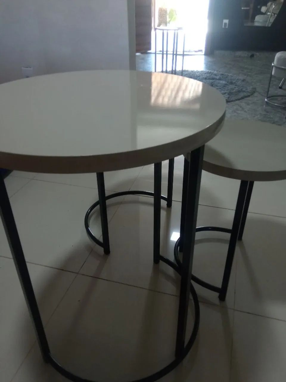 Kit 3 mesas em MDF e Metalon  - Foto 2
