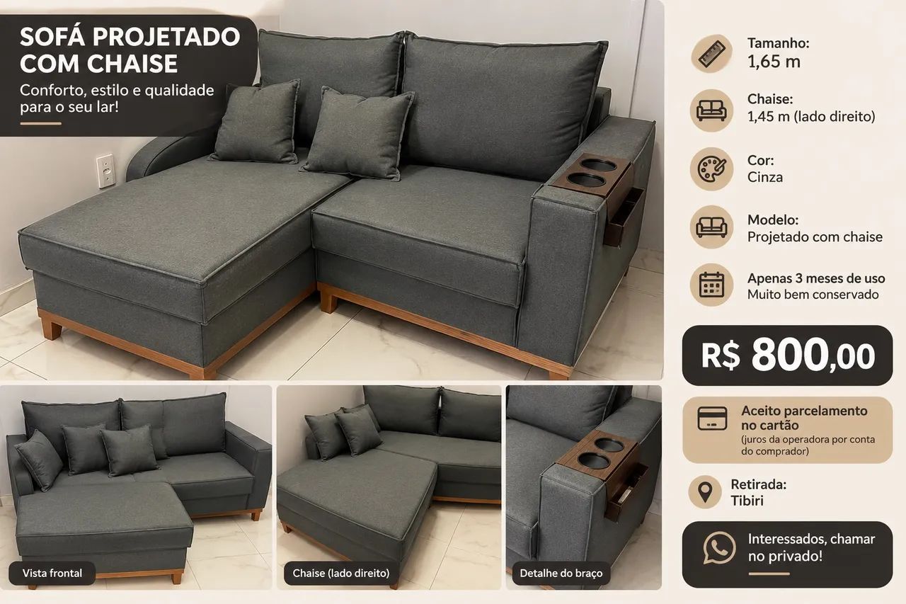Vende-se sofá recém comprado !!!  - Foto 2