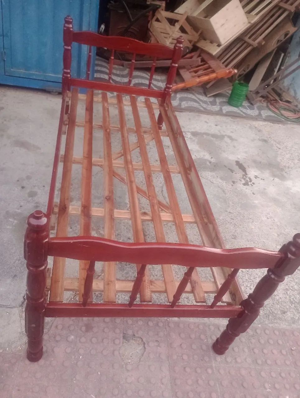 Cama de solteiro de madeira Angelin maciça 399,00 - Foto 5