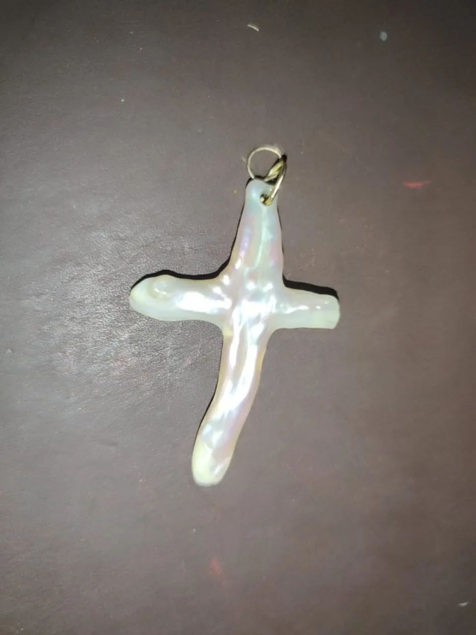 PINGENTE CRUZ PEROLA DE AGUA DOCE NATURAL (REQUINTE E SOFISTICAÇÃO) - Foto 4