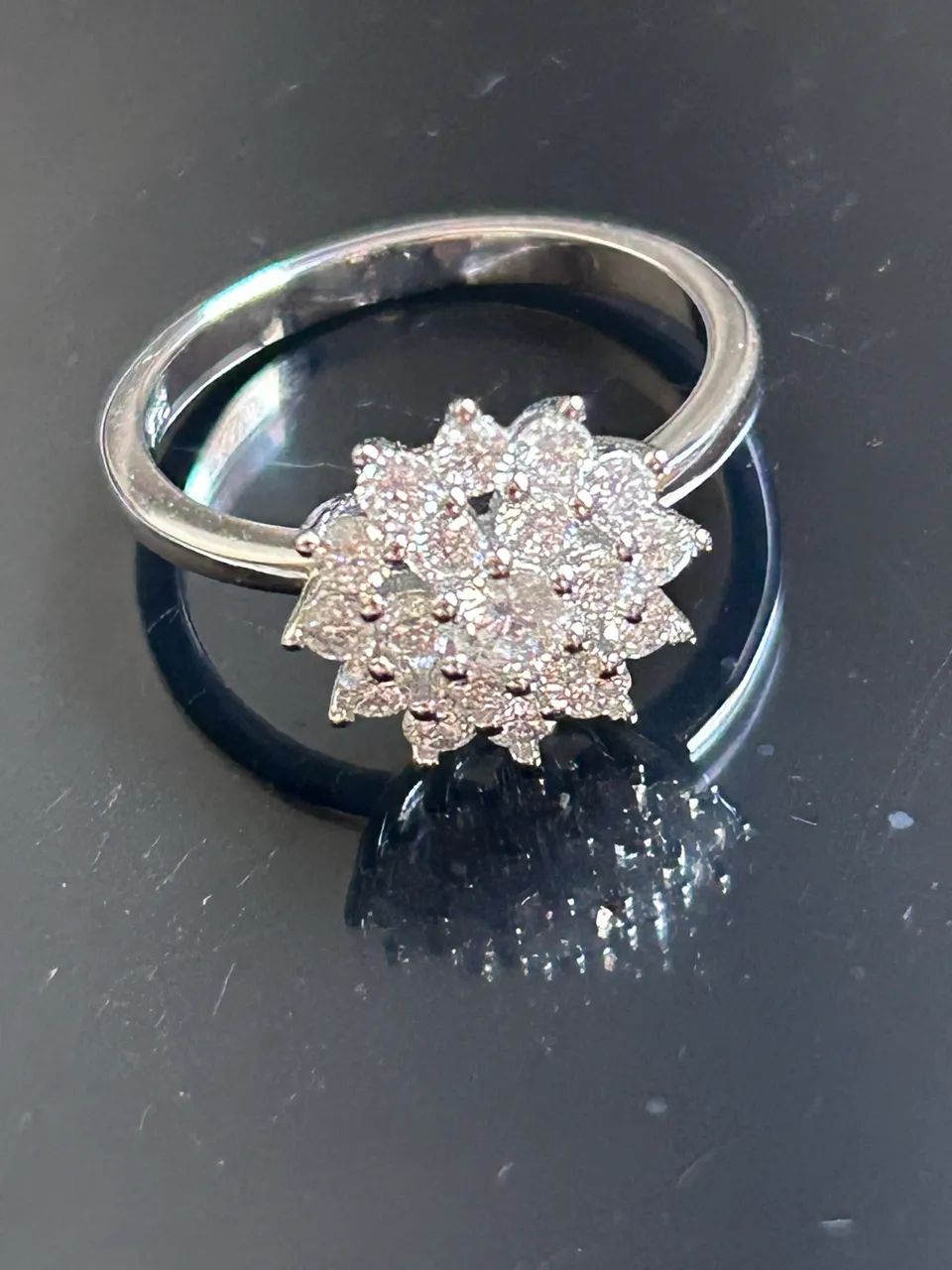 Anel chuveiro Moissanite - Foto 3