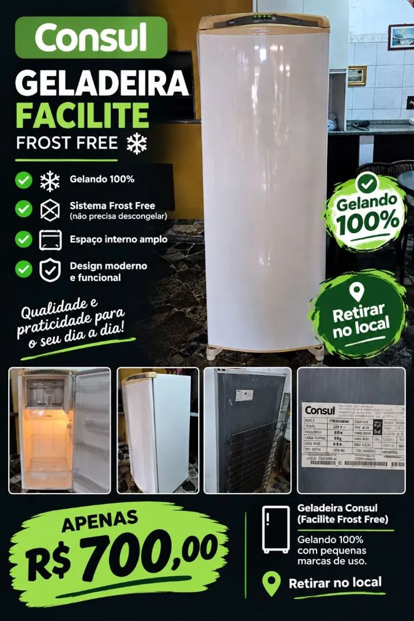 Geladeira frost free 