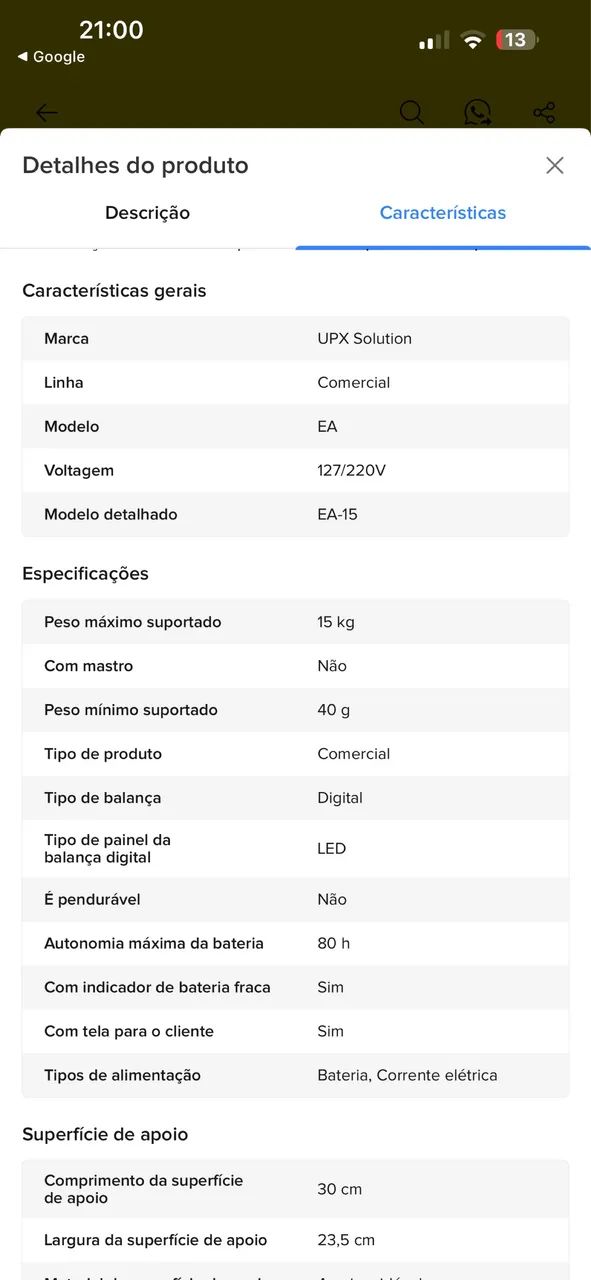Balança digital UPX EA15 - Foto 4