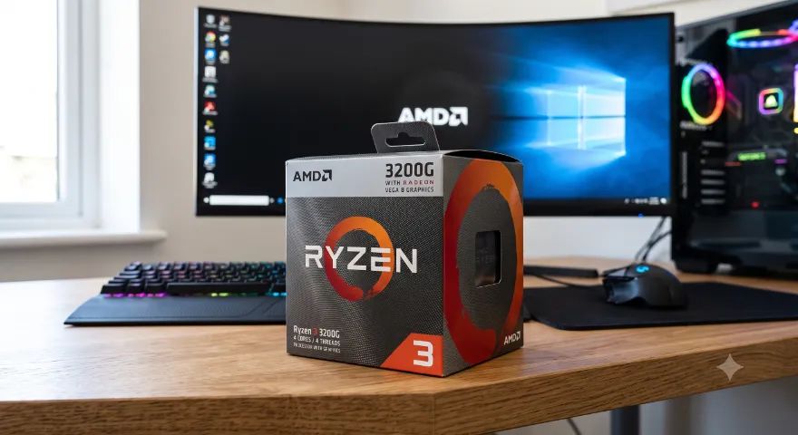 Kit Upgrade AMD Ryzen 3 3200G + Placa Mãe A320 (Perfeito para Jogos Leves e Tra