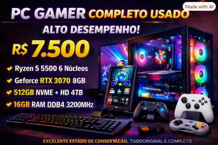 PC Gamer Completo - Potência e Estilo Premium - Foto 2