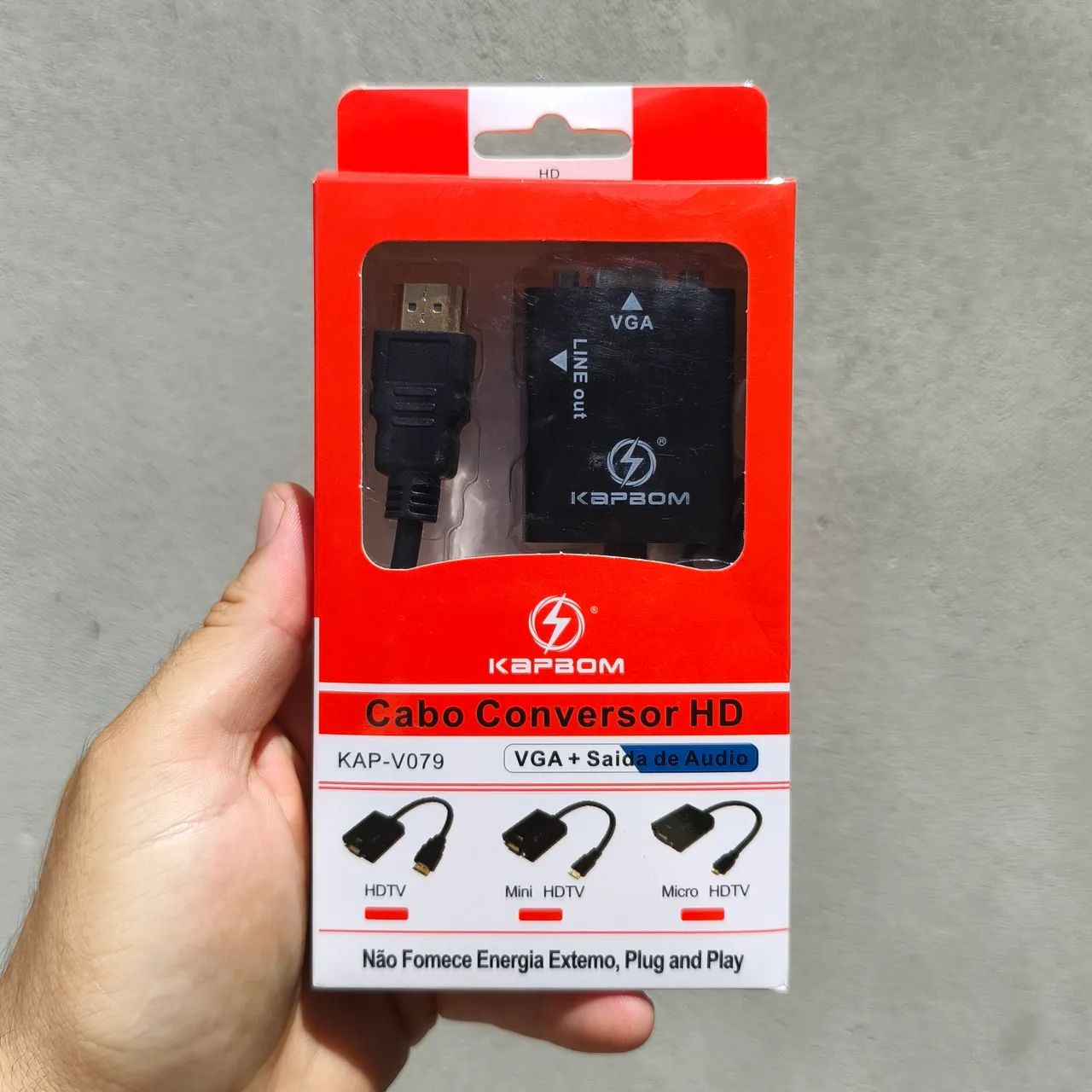 Cabo conversor HDMI VGA