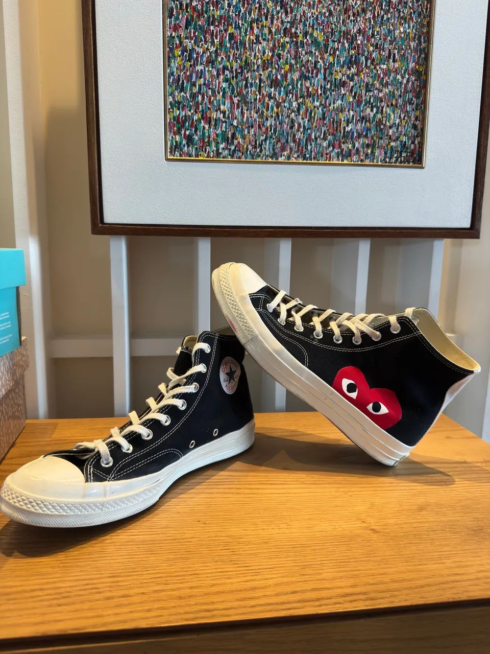 COMME DES GARÇONS PLAY X CONVERSE CHUCK 70 BLACK - Foto 4