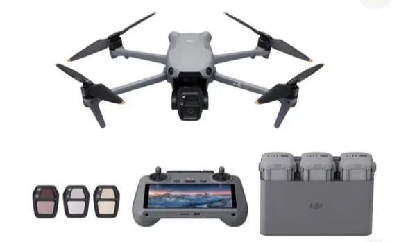 Drone Dji Air 3s combo Rc2 cinza