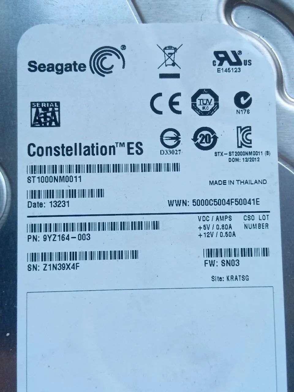HD Seagate 1T constelation, barracuda e Hitachi novos