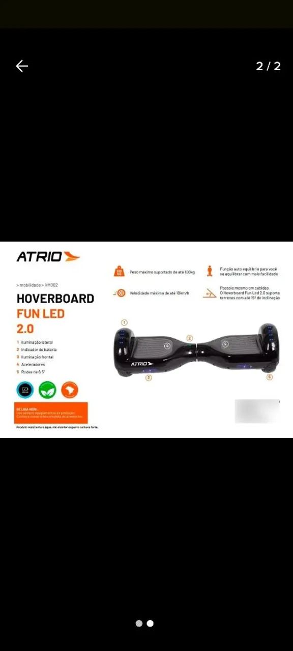 Skate elétrico Hoverboard