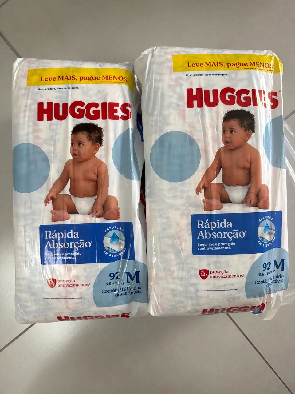 Fralda Huggies M 92 unidades 