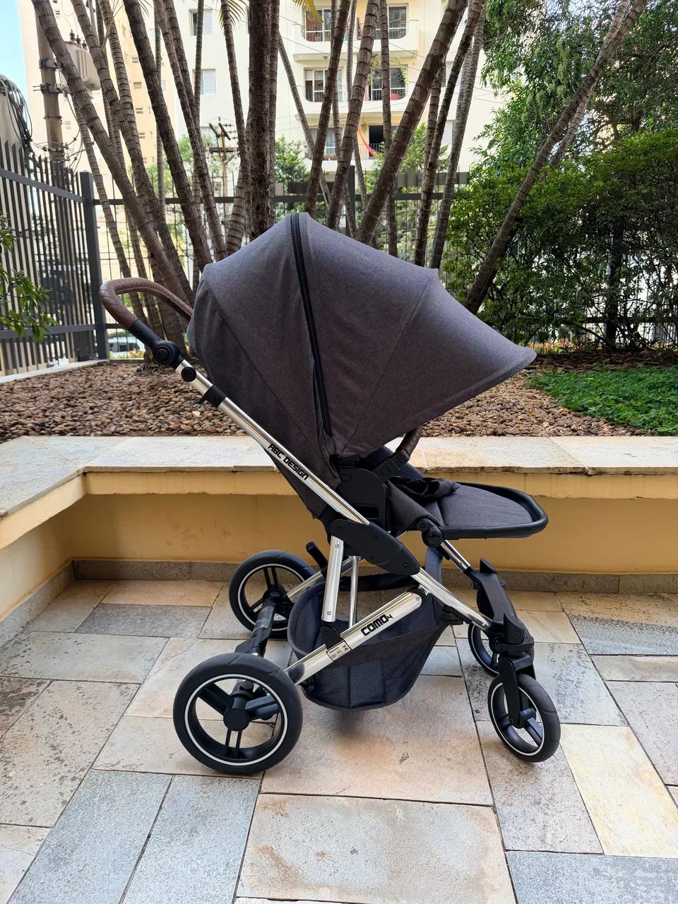 Carrinho ABC Design Como 4 Completo com Moisés, Bebê Conforto, Mala e Manual - Foto 3