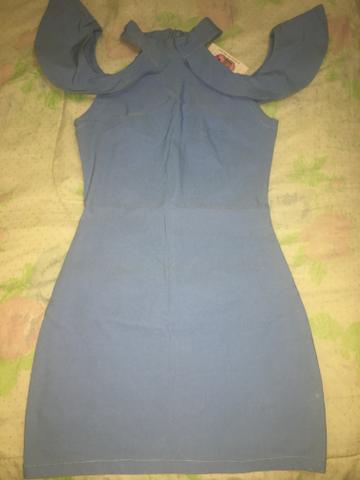 vestido tubinho azul bebe