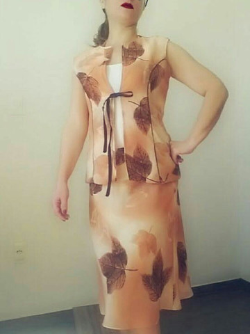 conjunto saia e colete
