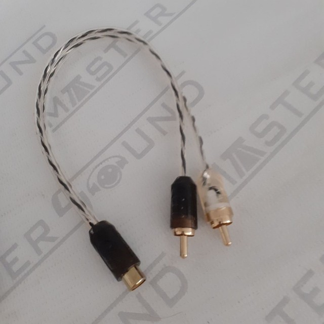 Cabo Y. Taramps. Com : 2rca macho X 1rca femea.  Novo. - Foto 2