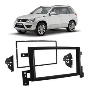 Moldura 2 Din Painel Grand Vitara Central Multimidia Mp5 Mp8 Som Carro Veicular - Foto 4