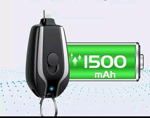 Carregador de chaveiro portátil de 1500mah  ultra compacto - Foto 4