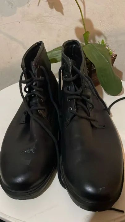 Bota de Couro Masculina Preta 45 - Foto 3