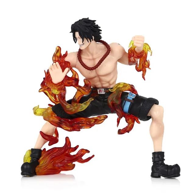 Action Figure Portgas D. Ace Pirata do Tripulação do Barba Branca One Piece Boneco - Foto 2