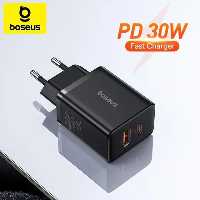 Carregador Baseus PD turbo 30w dual A+C 