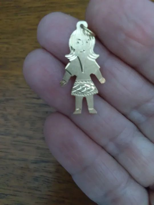 Pingente de ouro 18k menina - Foto 4