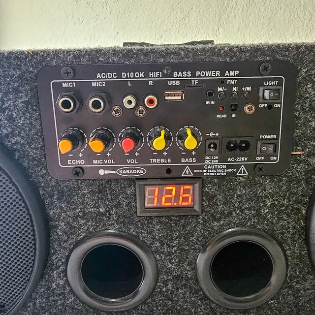 Caixa De Som c/ Bateria 150w - Artesanal - Foto 4