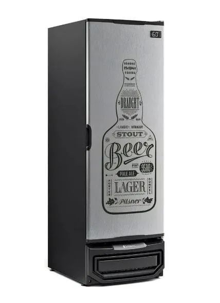 Cervejeira Porta Inox Adesivada 570 litros - Gelopar - Sadi