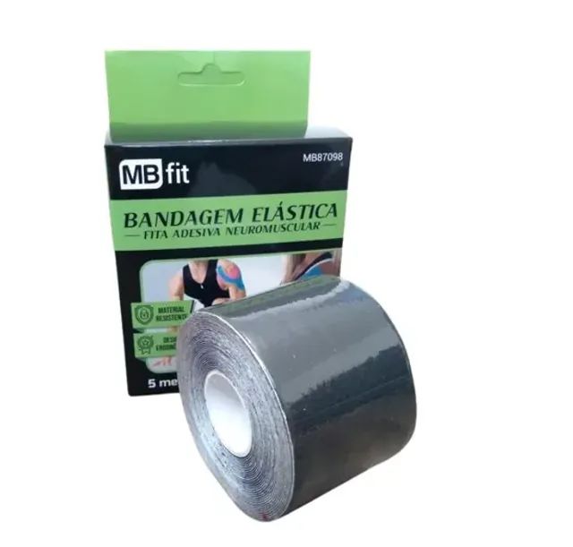 Bandagem Elástica Fita Adesiva Neuromuscular 5 Mts - Mb Fit - Foto 3