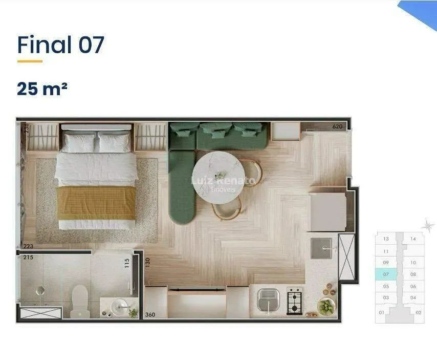 Apartamento à venda 1 quarto - Centro - Foto 3
