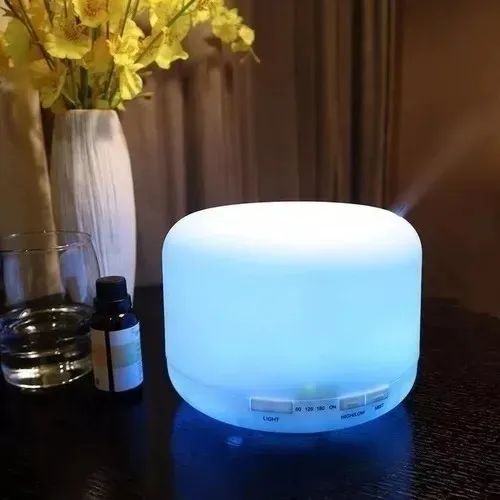 Difusor Aromatizador Umidificador De Ar E Óleos Essenciais Cor Branco - Foto 4