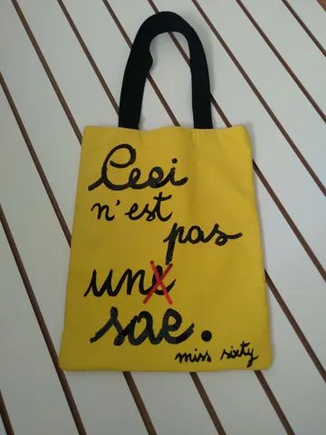 Bolsa sacola ecobag customizada bordado com aplicações de micangas  - Foto 5