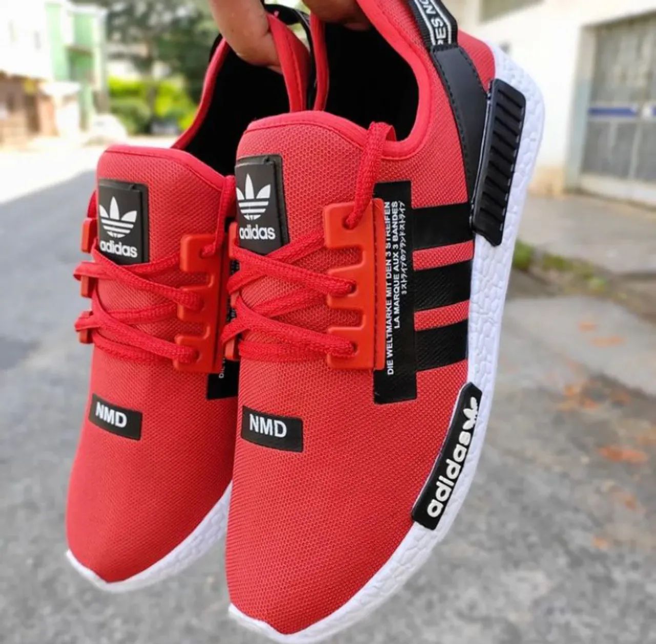 Adidas nmd masculino shops vermelho