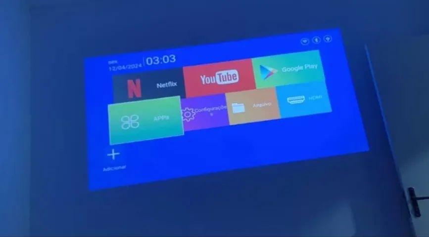 Lacrado Mini Projetor Magic Cube 4K FullHD Portátil Wifi 5G + Bluetooth 5.0 Android 11 - Foto 4