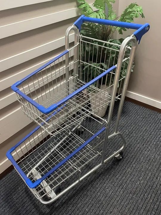 Carrinho de compras dois cestos 75 Litros
