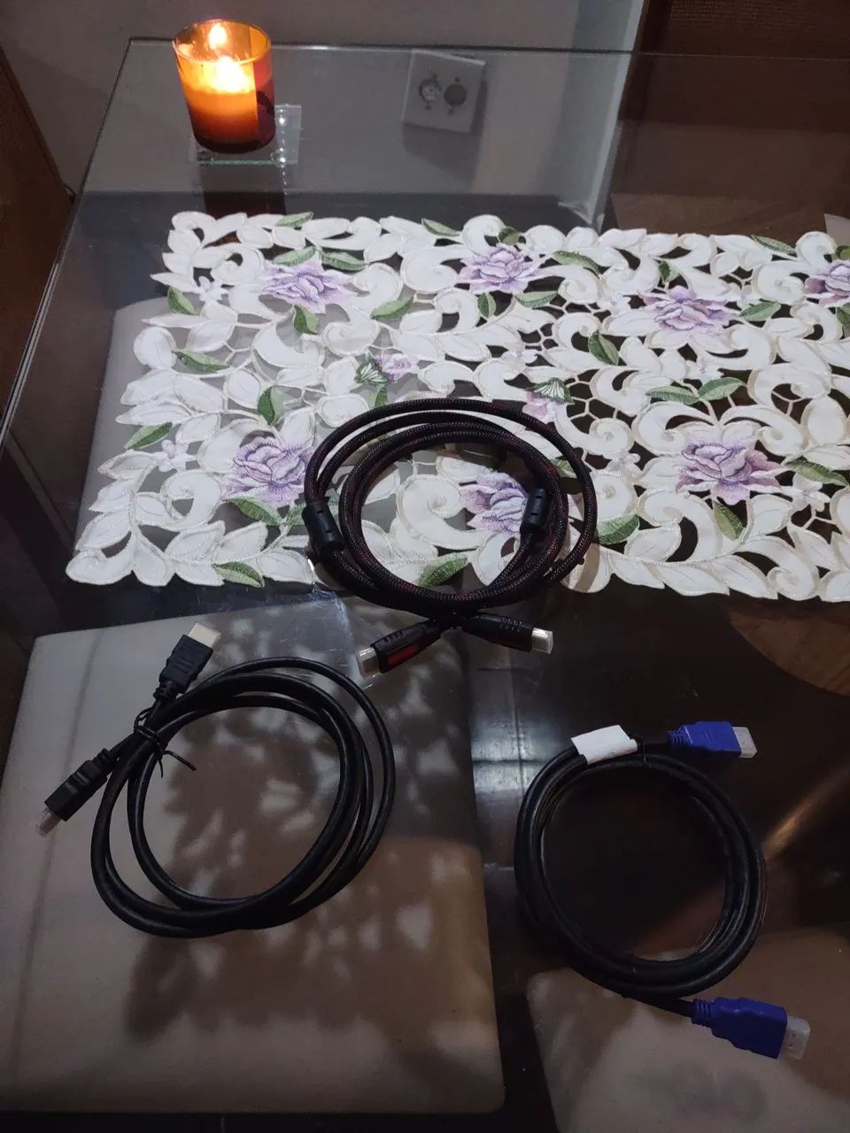 Lote com 3 cabos HDMI para Computador