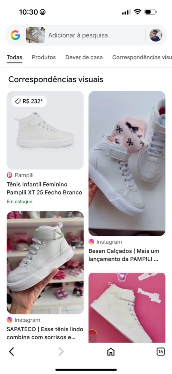 Tênis Infantil Feminino Pampili Branco