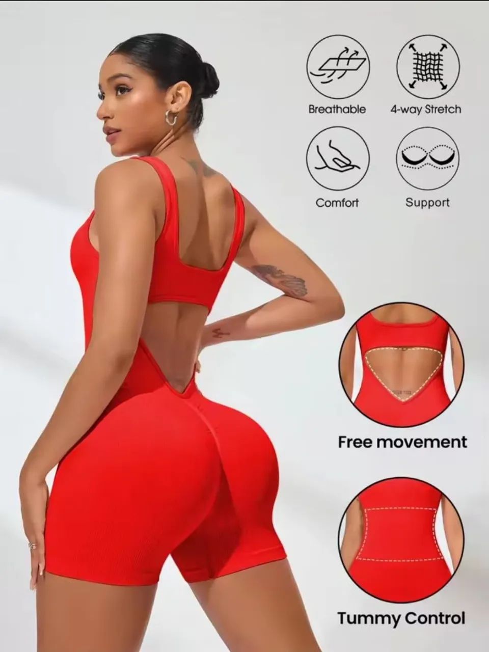Macacão curto Empina bumbum - Foto 5