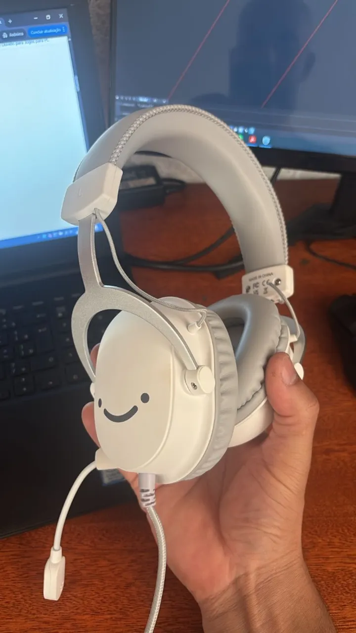 Headset Gamer Fone Fifine Ampligame H9 Virtual Surround 7.1 Cor Branco