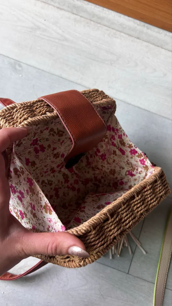 Bolsa de palha praiana  - Foto 3