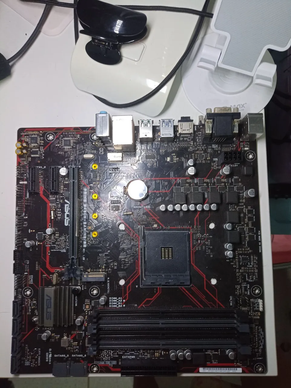 Placa-Mãe PRIME B450M-GAMING/BR ASUS AM4 (QUEIMADA)