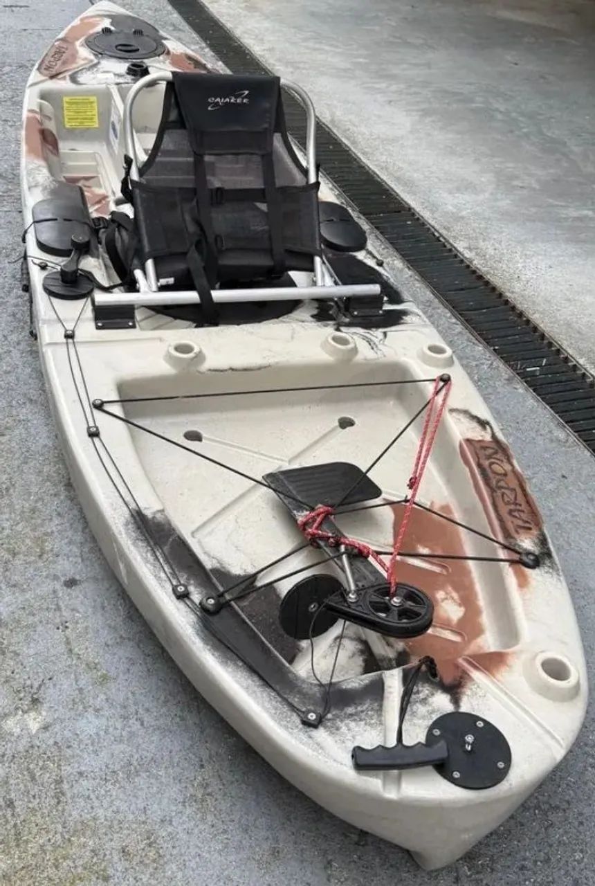 Caiaque tarpon de pesca completo aceita pedal - Foto 2