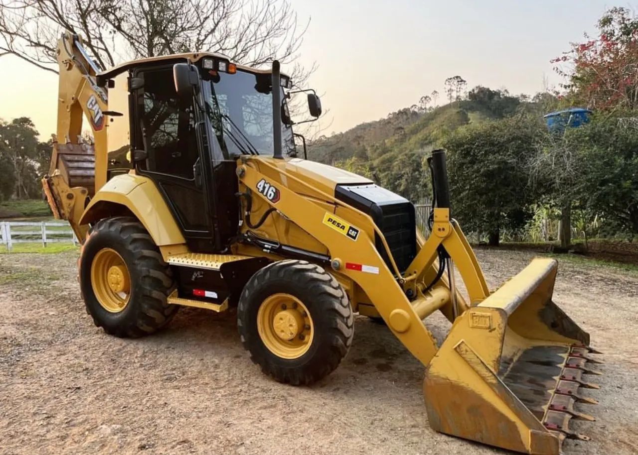 Retro escavadeira Caterpillar 416 - Foto 4