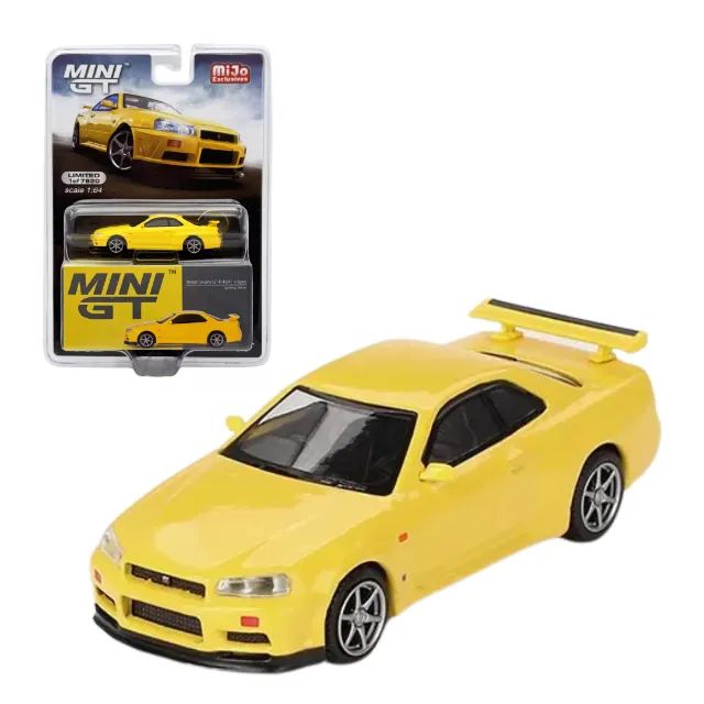 Nissan Skyline GT-R R34 V-Spec Lightning Yellow #762 Mini GT