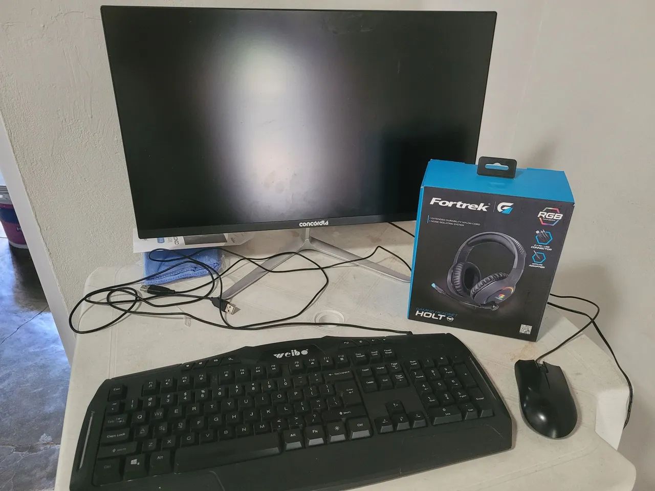 Munitor 165HZ 1ms Teclado Mause e Headset 