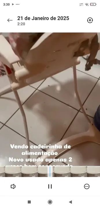 Cadeirinha de alimentação e sercado 