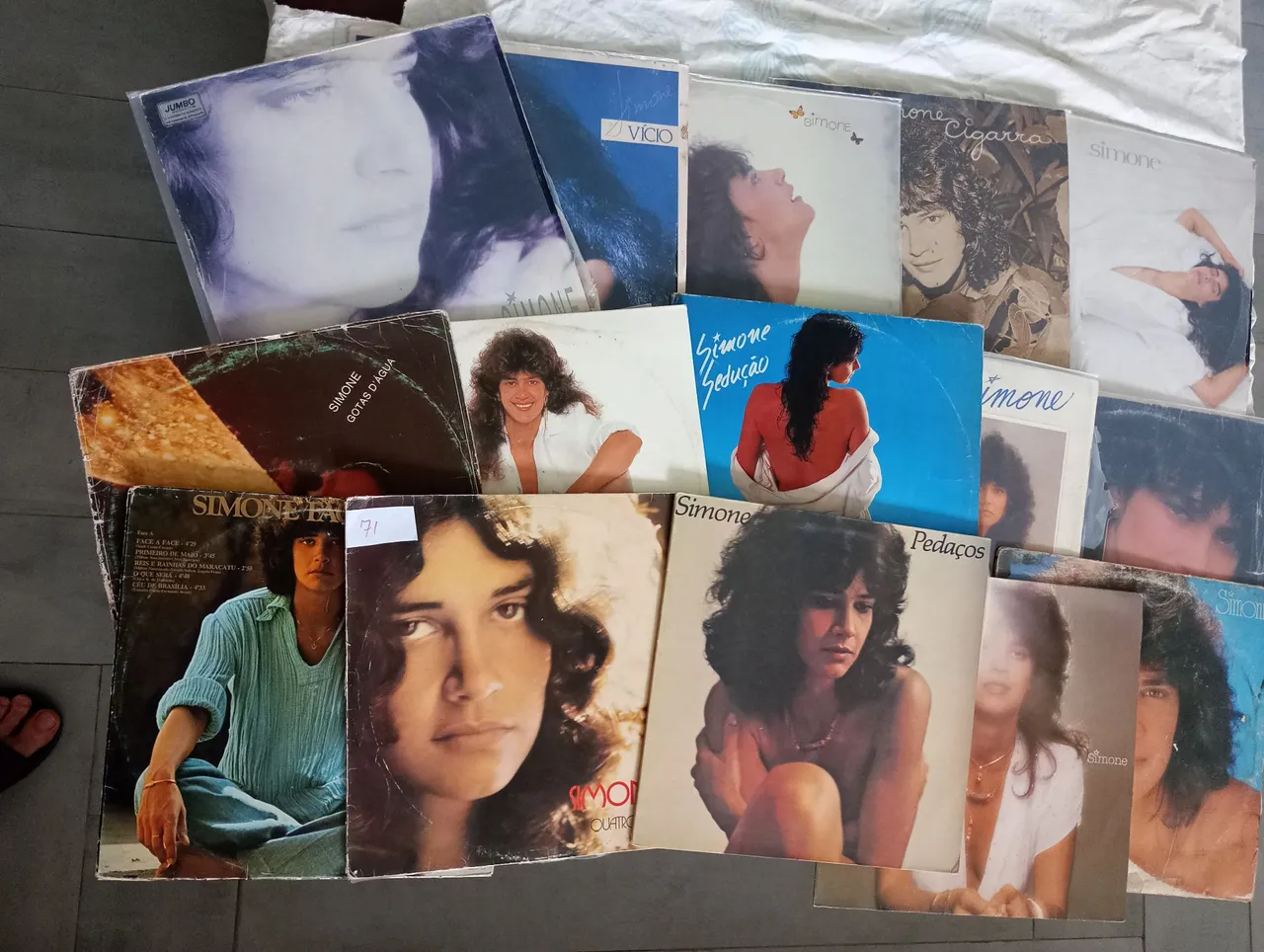Coleção de discos de vinil da Simone