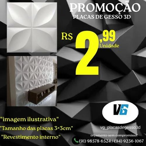 Placas de Gesso 3D - Promoção Imperdível!