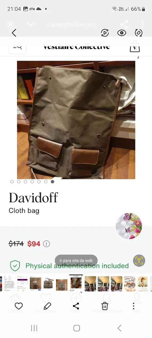 LBolsa de Ombro Davidoff Adventure - Original - Foto 4