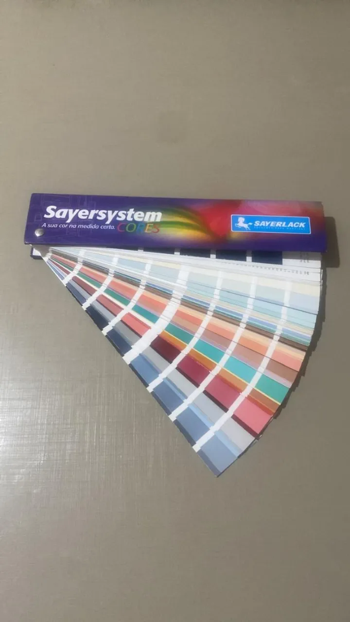 Cartela de cores Sayerlack para pintura de móveis em laca